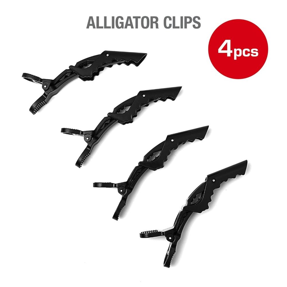 Wide Teeth Professional for Hair Styling Gator Clips, Non-Slip Salon Quality